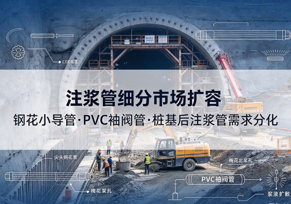 漯河注浆管细分市场扩容，隧道钢花小导管、PVC 袖阀管、桩基后注浆管需求分化